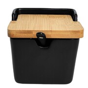 Cukiernica ceramiczna 10x9.5x8cm cukierniczka czarna BRUNBESTE BB-5583