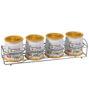 Zestaw 4 pojemników na przyprawy MAESTRO FLORA MR-20008-04cs