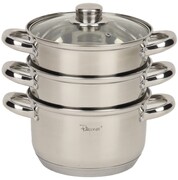 Garnek stalowy ze stali nierdzewnej na parę parowar 18cm 4-ele 2.7L indukcja gaz ROSSNER MM7024