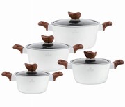 Zestaw garnków z powłoką granitową 8 ele. ZILNER White Lilly ZL-8550