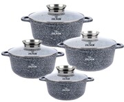Zestaw 4 garnków marmurowych 16 / 20 / 22 / 26cm ZILNER Grey ZL-8532