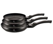 Zestaw 3 patelni granitowych 20/24/28 cm BERLINGER HAUS Black Silver BH-6159