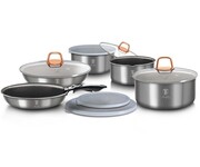 Zestaw garnków tytanowych 12 ele. Click & cook BERLINGER HAUS Moonlight BH-6102