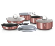 Zestaw garnków tytanowych 15 ele. Click & cook BERLINGER HAUS i-Rose BH-6104