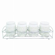 Zestaw 4 pojemników na przyprawy MAESTRO PATTERN MR-20033-04cs