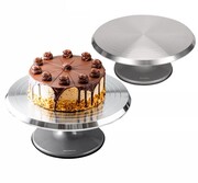 Patera obrotowa do tortu babeczek na ciasto owoce tort metalowa 25.5CM KLAUSBERG KB-7771