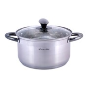 Garnek stalowy 4.5L z pokrywką indukcja na gaz KAMILLE KM-4923