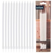 Świeczki z wosku do tortu na tort białe długie 14.5cm zestaw 12 sztuk ORION 822261