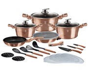 Zestaw garnków 22 ele. BERLINGER HAUS Metallic Rosegold BH-7182
