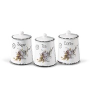 Zestaw 3 pojemników ceramicznych na kawę, herbatę i cukier MAESTRO MAESTRO UNFORGETTABLE MR-20049-03cs