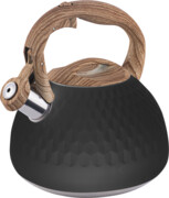 Czajnik stalowy z gwizdkiem tradycyjny indukcja diament czarny mat 3L BLUBERG BBG-2801-BK