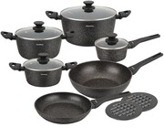 Komplet garnków z marmurkową powłoką nieprzywierającą 12-ele KLAUSBERG KB-7659