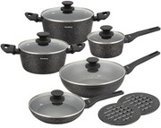 Komplet garnków z marmurkową powłoką nieprzywierającą 12-ele KLAUSBERG KB-7657