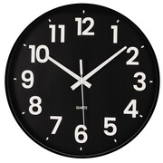 Zegar ścienny na ścianę do kuchni salonu kwarcowy czarny okrągły DUŻY 35CM BRUNBESTE BB-1878