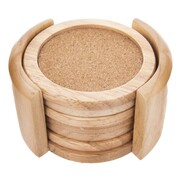 Komplet 6 podstawek pod kubek + stojak ORION 710772