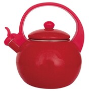 Czajnik emaliowany z gwizdkiem, 2L, czerwony, KINGHOFF, KH-2080
