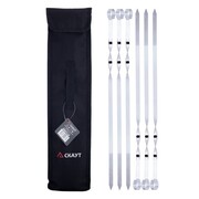 Szpilki szpikulce do szaszłyków mięsa grill 6 sztuk 45cm + pokrowiec SKAUT SK-0711A