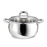 Garnek stalowy z pokrywką na indukcję gaz 24cm 6.4L MAESTRO MR-3515-24