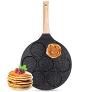 Marmurowa patelnia do pancakes naleśników jajek BUŹKI MINKI EMOTKI 26cm KAMILLE KM-4213