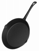 Patelnia żeliwna 25cm ciężka czarna ROSSNER KL1200
