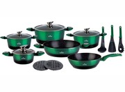 Zestaw garnków z powłoką granitową 15 ele. ZILNER Emerald noir ZL-8521
