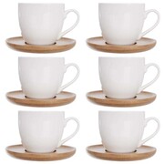 Zestaw 6 filiżanek porcealnowych 100ml do espresso ORION Whiteline 127288