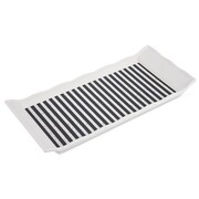 Taca do serwowania przekąsek kawy tacka prostokątna paski 29.5x13cm ORION 153886