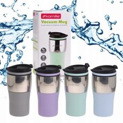 Kubek termiczny na kawę termos z antypoślizgową nakładką 320ml 4 kolory KAMILLE KM-2155