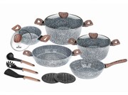 Zestaw garnków z powłoką marmurową 15 ele. ZILNER Forest ZL-8519