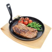Patelnia żeliwna do serwowania 22cm z deską ORION 112904