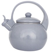 Czajnik emaliowany z gwizdkiem, 2L, szary, KINGHOFF, KH-2079