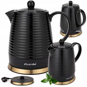 Czajnik elektryczny bezprzewodowy ceramiczny 1200W 1.2L czarny KAMILLE KM-1731