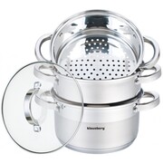 Zestaw garnków do gotowania na parze 18cm 4 ele. KLAUSBERG KB-7136