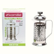 Zaparzacz szklany do herbaty kawy 350ml tłokowy french press KAMILLE KM-0773S
