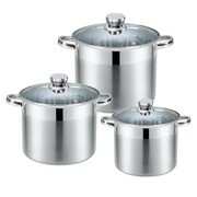 Zestaw garnków stalowych 3,5L / 5L / 6,5L BRUNBESTE BB-5608 5609 5610