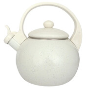 Czajnik emaliowany z gwizdkiem, 2L, biały, KINGHOFF, KH-2040