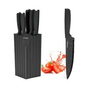 Zestaw noży kuchennych w bloku 6-ele noże komplet MASTERPAN MP-6013