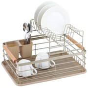 Suszarka do naczyń dwupoziomowa beżowa Ociekacz 43x32x27cm KINGHOFF KH-1799