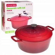 Garnek brytfanna kociołek z powłoką marmurową 6.5L KAMILLE KM-4467