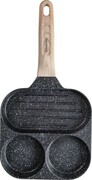 Patelnia marmurkowa 3 w 1 do jajek naleśników placków pancake grill 18cm CZARNA KLAUSBERG KB-7816