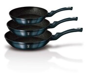 Zestaw 3 patelni granitowych 20/24/28cm BERLINGER HAUS Metallic Aquamarine BH-6177