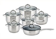 Zestaw garnków stalowych Jumbo Silver 12 ele. KINGHOFF KH-4450