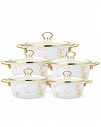 Garnki emaliowane zestaw garnków na gaz indukcję 10-ele 20/22/24/26/28CM MASTERPAN MP-2657