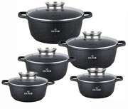 Zestaw 5 garnków marmurowych 16 / 20 / 22 / 24 / 26 cm ZILNER ZL-8522