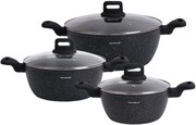 Komplet garnków z marmurkową powłoką nieprzywierającą 6-ele KLAUSBERG KB-7673