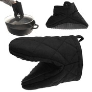 Rękawica kuchenna bawełniana czarna z magnesem 15cm ORION 153905