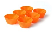 Silikonowe foremki do muffinek babeczek na muffinki babeczki 9cm 6SZT TS-399 pomarańczowe