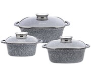 Zestaw 3 brytfann garnków 2.5 / 4.4 / 6.5L (6 ele.) KLAUSBERG KB-7534