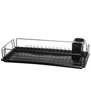 Suszarka do naczyń czarna długa na naczynia stojąca ociekacz na sztućce 50.5x25x12.5cm BLUBERG BBG-1220