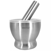 Moździerz ze stali nierdzewnej 13cm z pokrywką KINGHOFF KH-1661